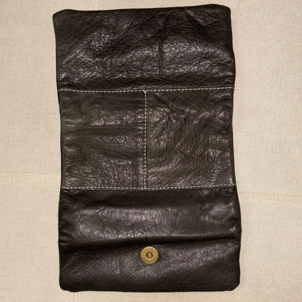 Free People Brown Fold-Over Leather Wallet - Picture 4 of 13